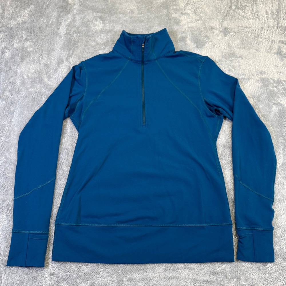 READ NO SIZE Lululemon Pullover Women Blue 1/4 Zip Running Athletic Top Gym Walk